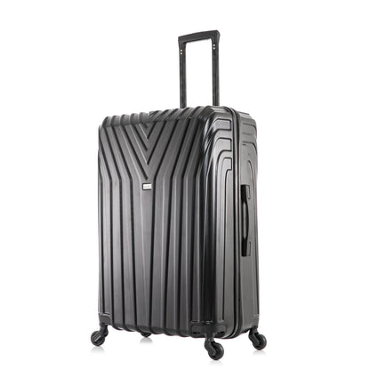 InUSA Vasty 28" Hardside Lightweight Luggage with Spinner Wheels, Handle, and Trolley, Gray