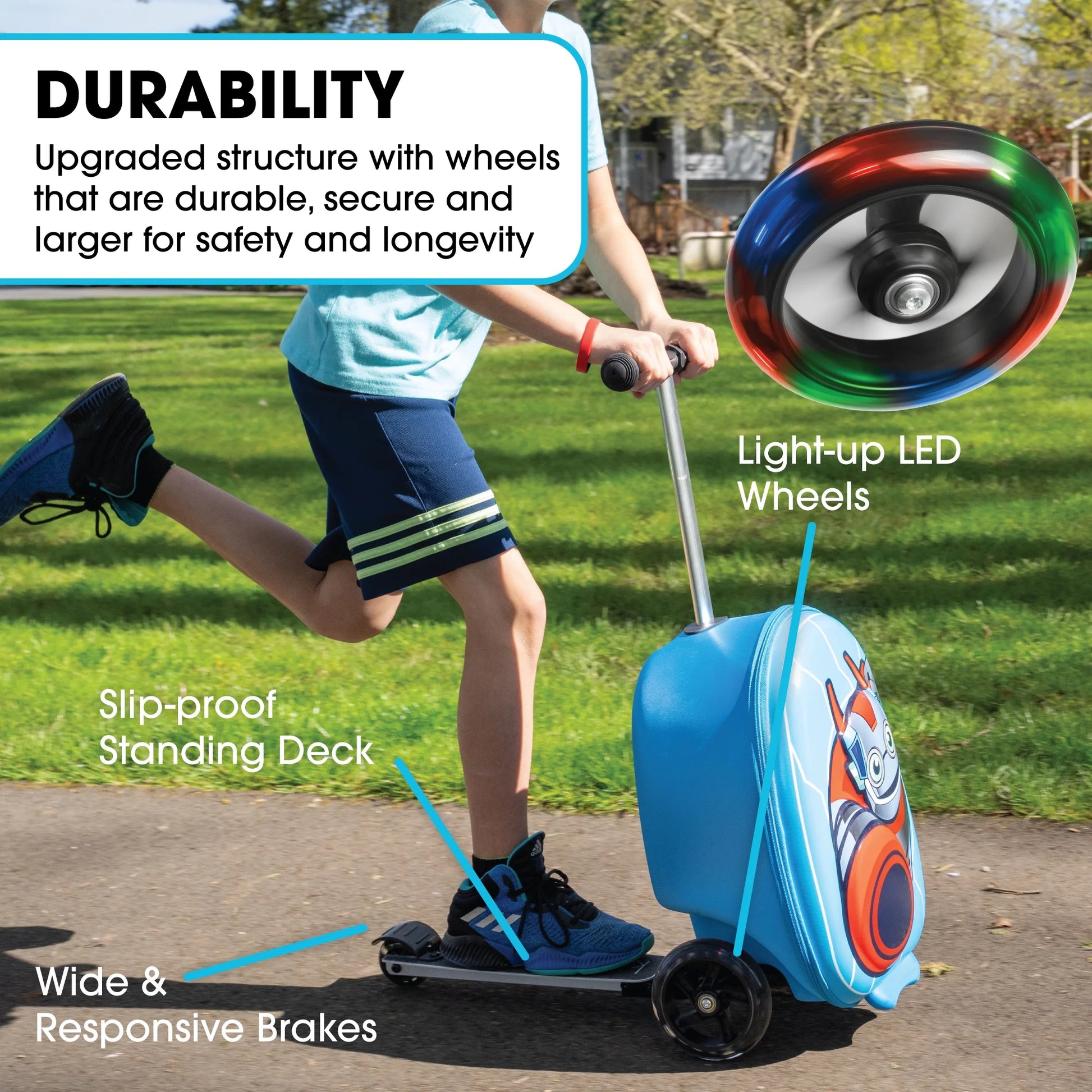 Kiddietotes 20" Child Hardside Kids Travel Luggage
