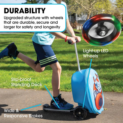 Kiddietotes 20" Child Hardside Kids Travel Luggage