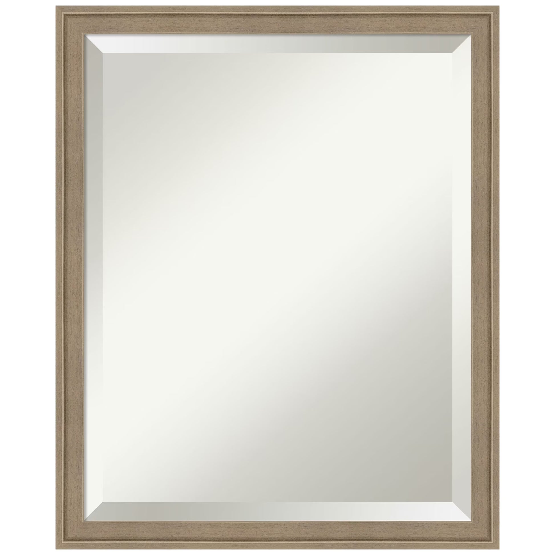 Amanti Art Florence Silver Beveled Wall Mirror 31.75 x 41.75 in.