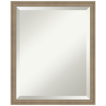 Amanti Art Florence Silver Beveled Wall Mirror 31.75 x 41.75 in.