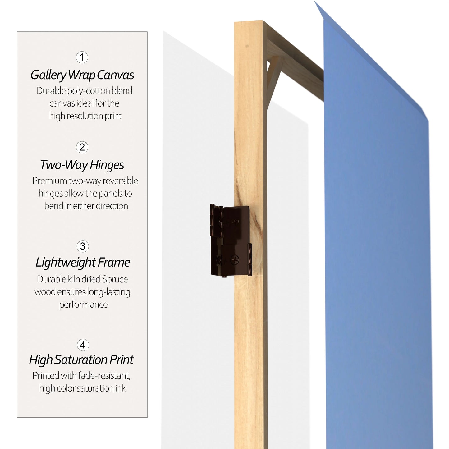 Oriental Furniture 6 ft. Tall Misty Mountain Canvas Room Divider - 3 Panel