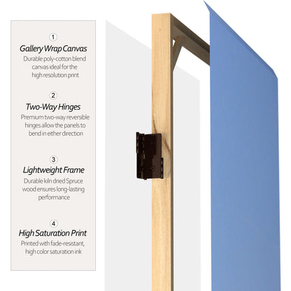 Oriental Furniture 6 ft. Tall Misty Mountain Canvas Room Divider - 3 Panel