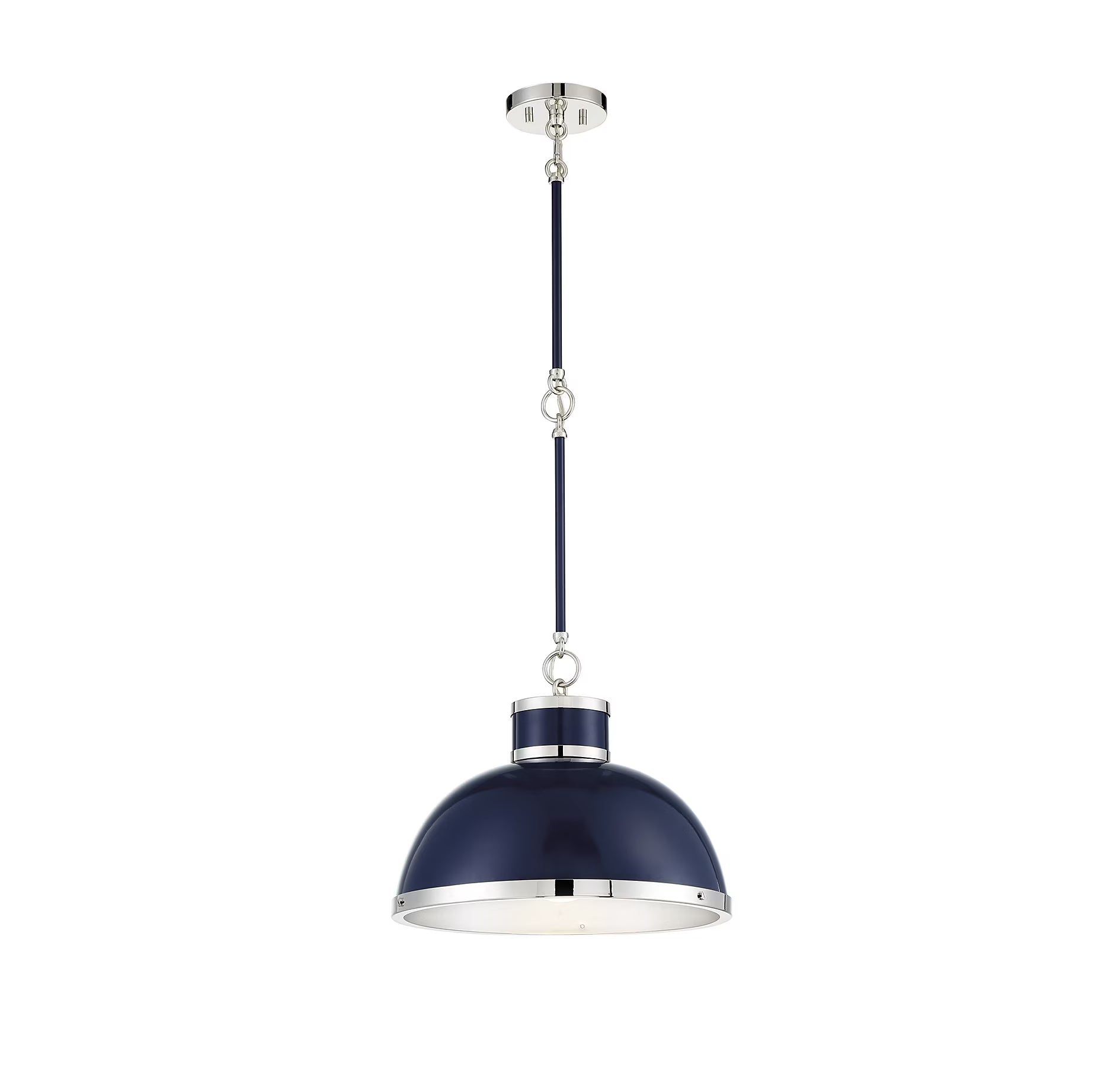 Gray with Polished Nickel Accents One Light Pendant from the Corning Collection