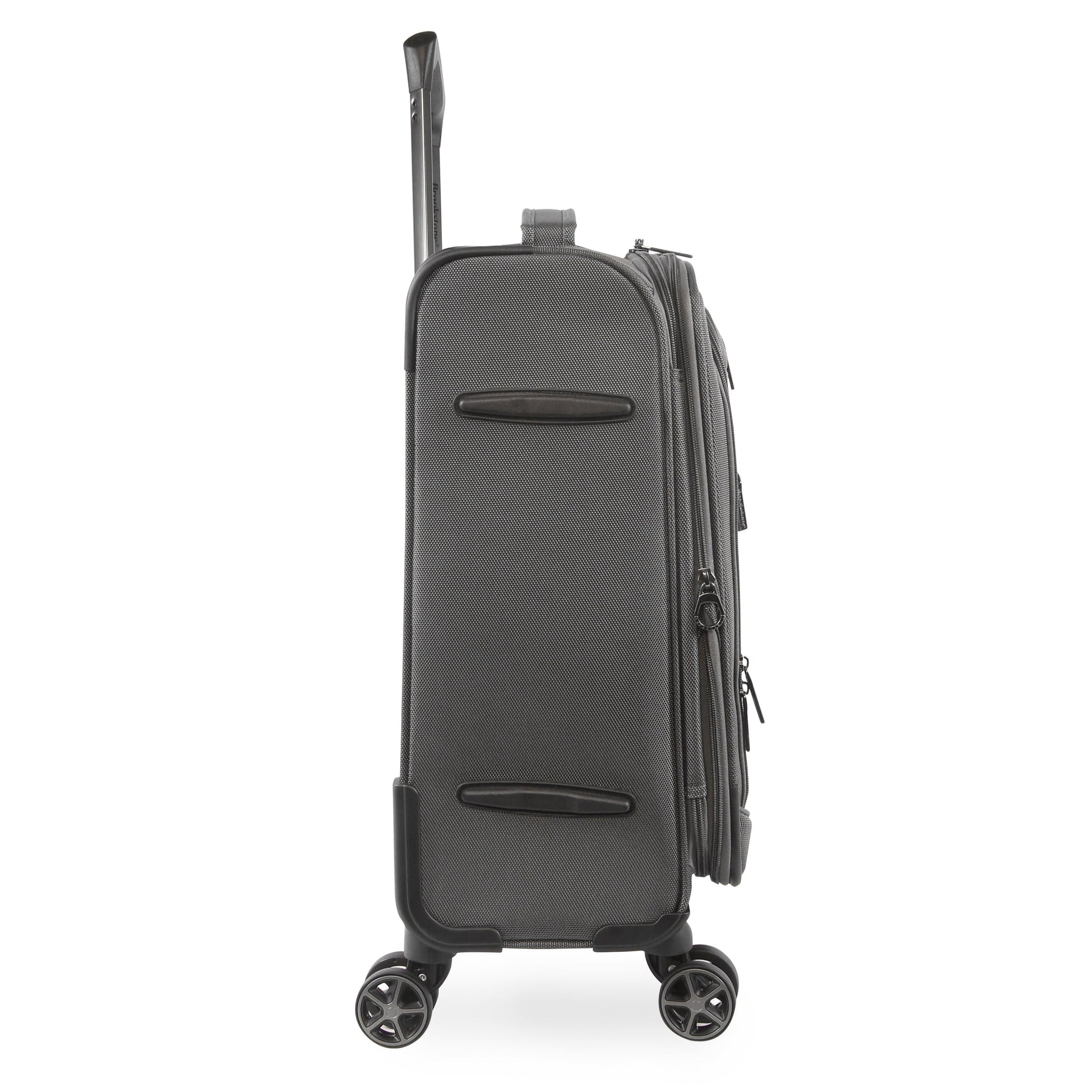 Brookstone Harbour 22" Softside Carry-on Spinner Luggage - Dark Charcoal