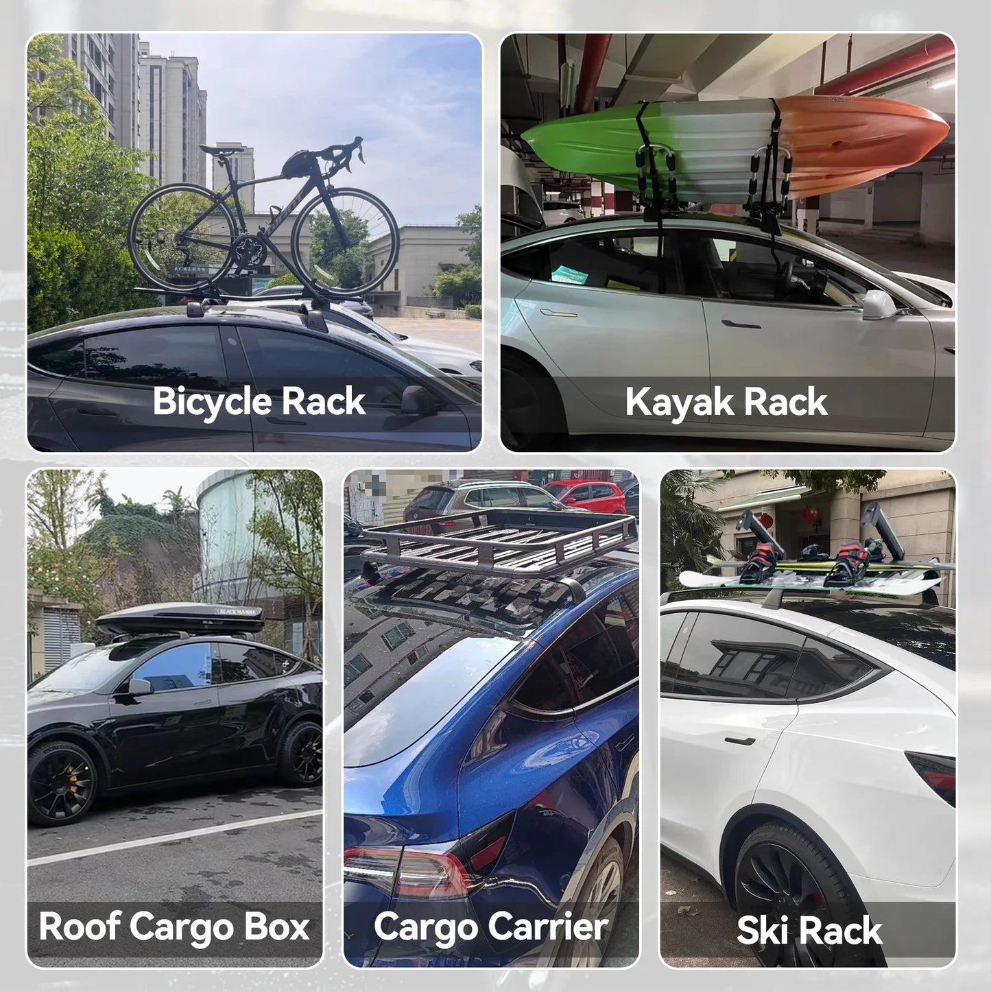 For Tesla Model Y 2020 - 2024 Roof Rack Cross Bar Luggage Cargo Carrier