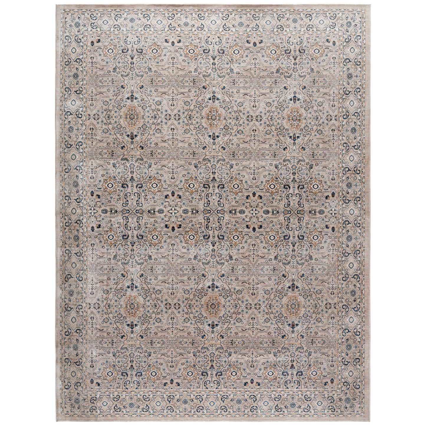 Safavieh Sutton Area Rug, Beige Navy, 9’ x 12’