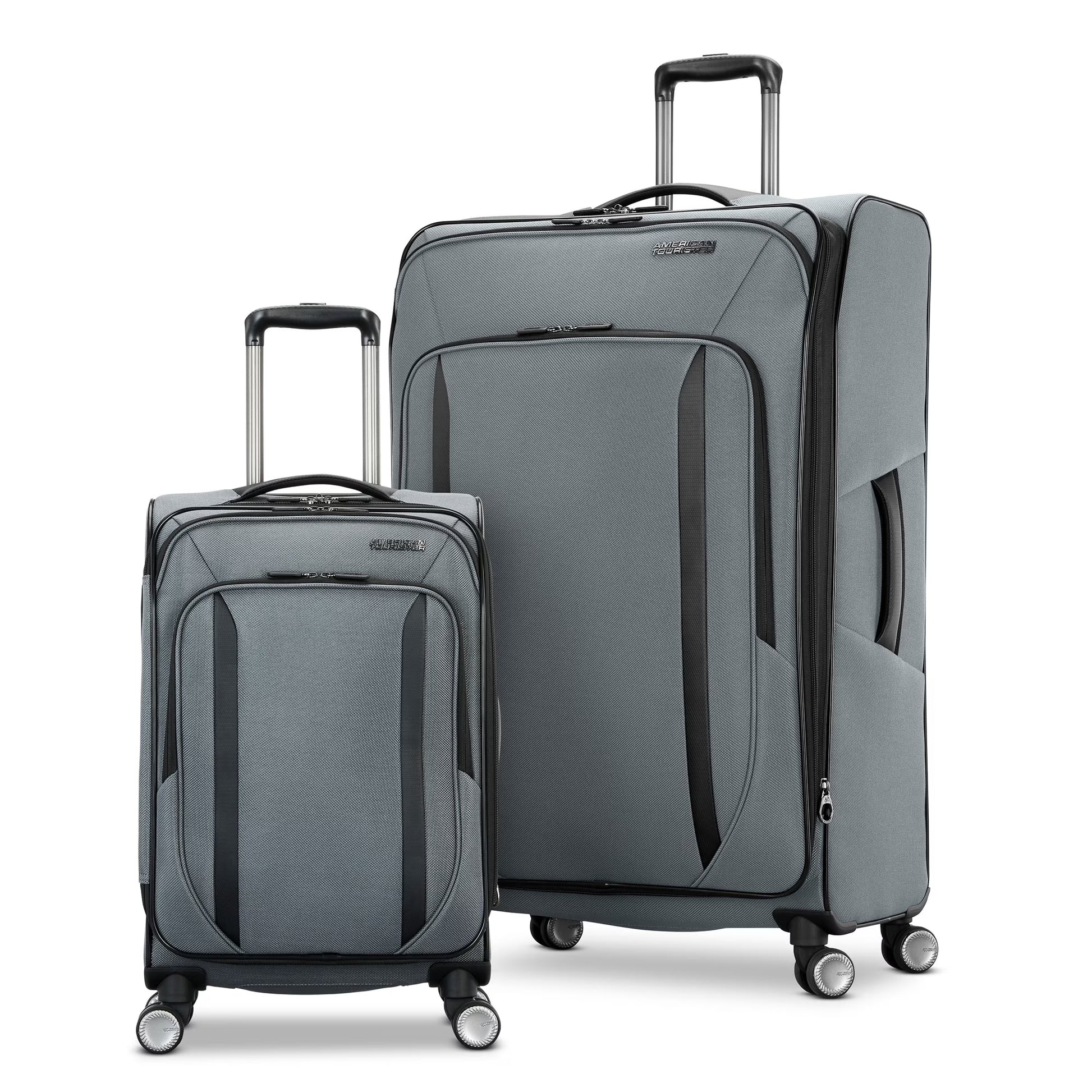 Open Box American Tourister Dash XLT 2 piece Softside Spinner Luggage Set - (20/28) Graphite