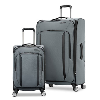 Open Box American Tourister Dash XLT 2 piece Softside Spinner Luggage Set - (20/28) Graphite