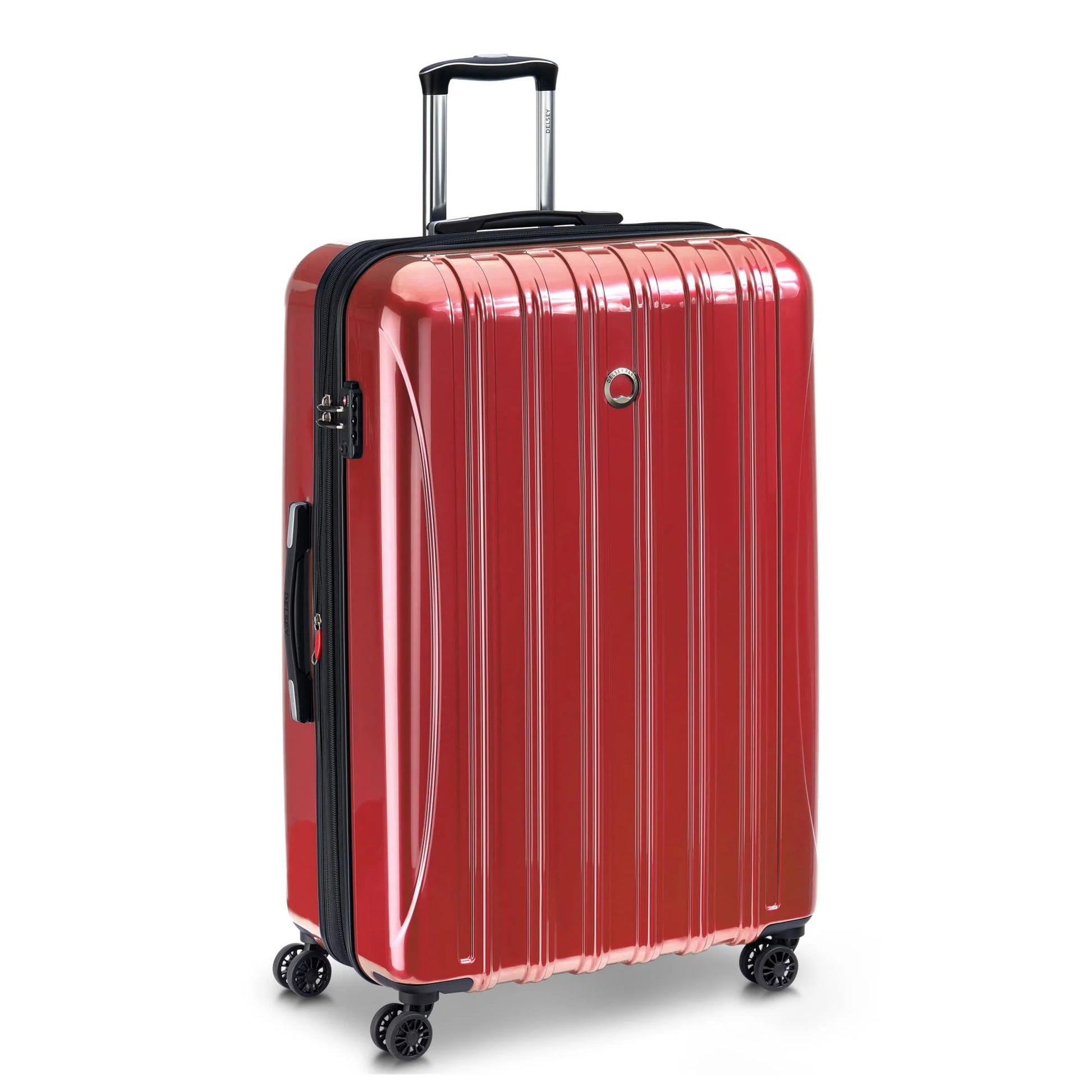 DELSEY PARIS Helium Aero 29" Hardside Expandable Spinner Checked Luggage, Red