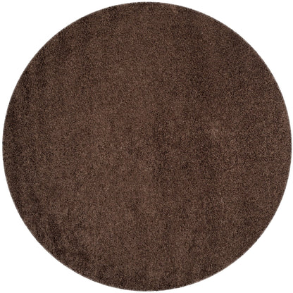SAFAVIEH Laguna Neven Plush Solid Shag Area Rug, Brown, 8'6" x 12'