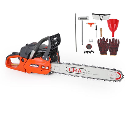 TOPTENG Gas Cordless Chainsaw 24 inch, 2-Cycle Gasoline Powered Chain Saw, 68CC Handheld Cordless Chainsaw, Automatic Chain Oiler, Garden Tool for Cutting Wood Trees