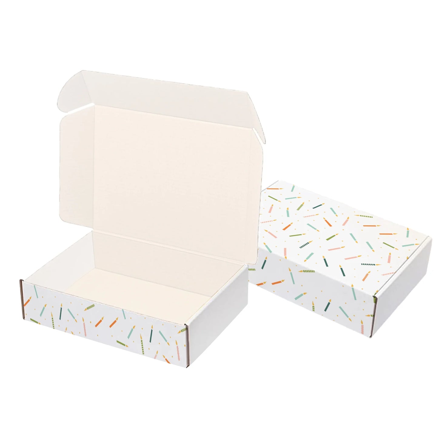 Ucanpack Birthday Gift Box Mailer Boxes 7 5/8 x 6 x 5 4/9" - Candles Printed Holiday Packaging - Holiday Shipping Box Made In USA Holiday Gift Box Gift Shipping Boxes