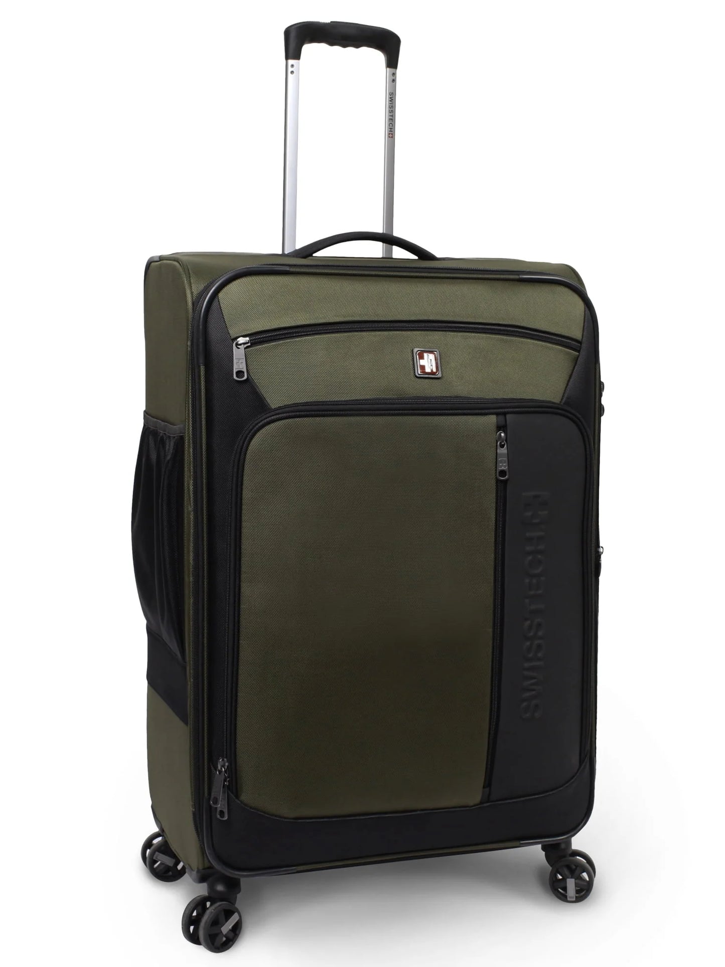 SwissTech Urban Trek 28" Check Soft Side Luggage, Olive (Walmart Exclusive)