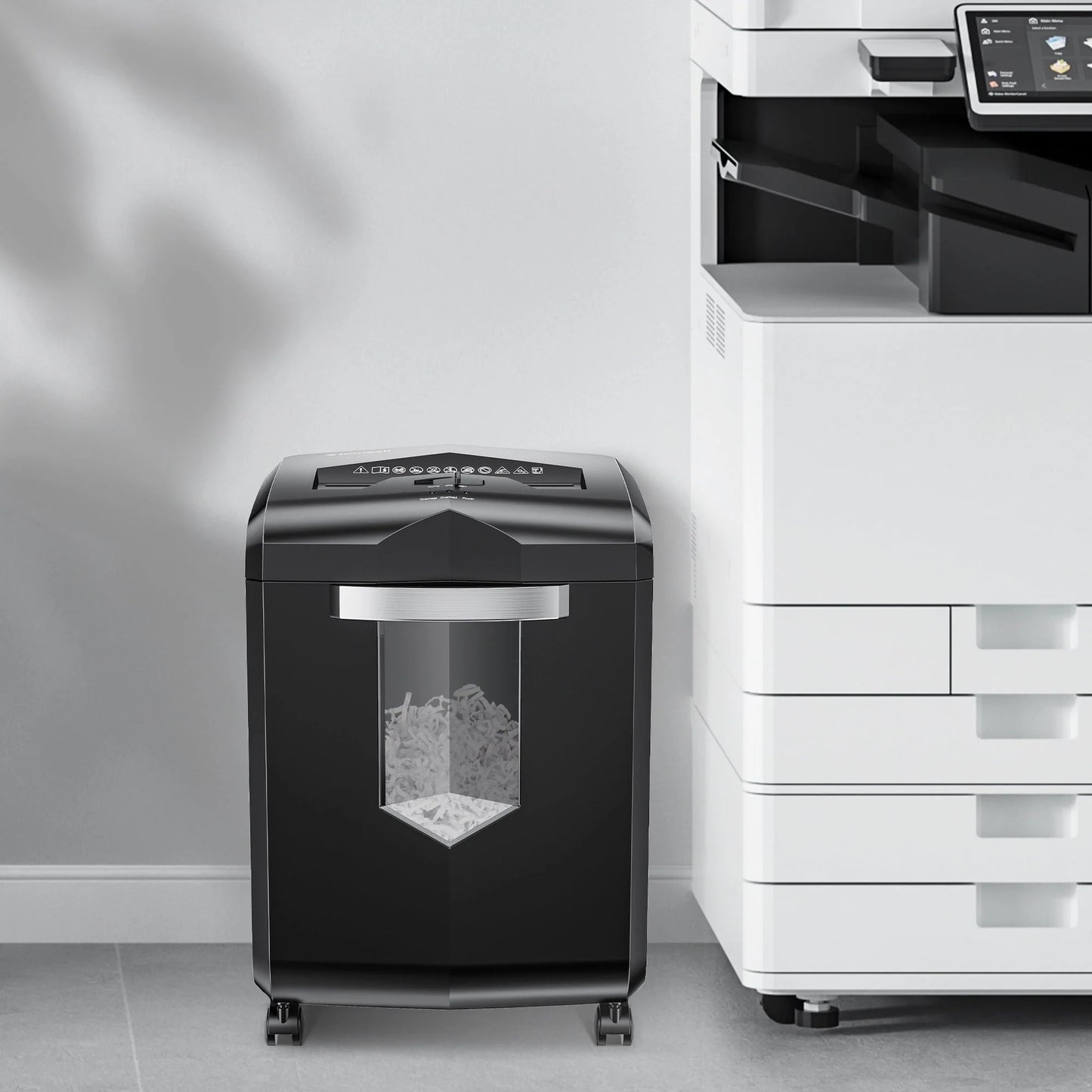 Bonsaii Paper Shredder 18-Sheet Cross-Cut Shredder for Home Office with Wastebasket