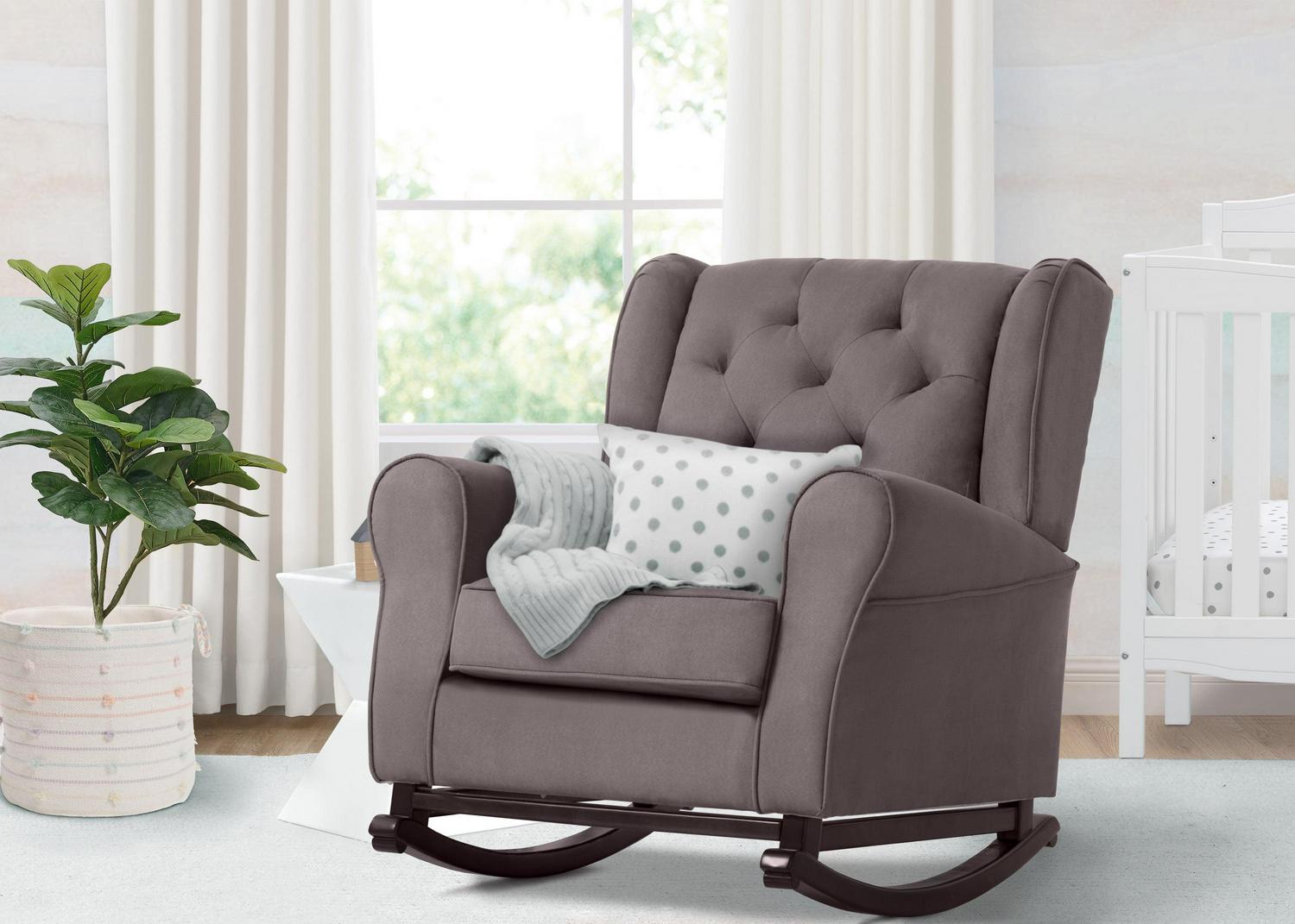 Delta Children Emma Nursery Rocking Chair. Graphite