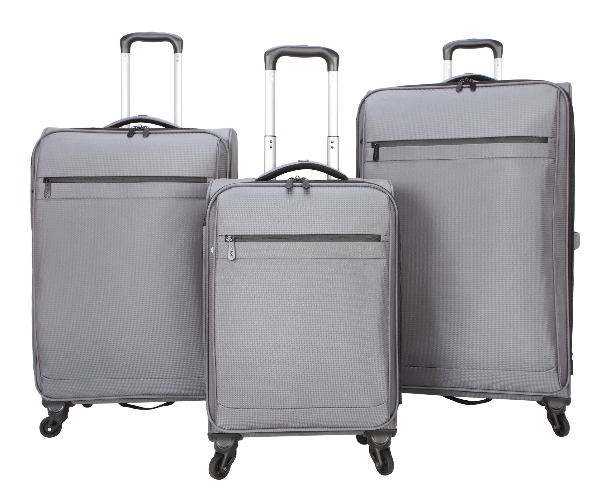 (3 pack) Protege Gravity Free 30" Softside Upright Luggage, Gray
