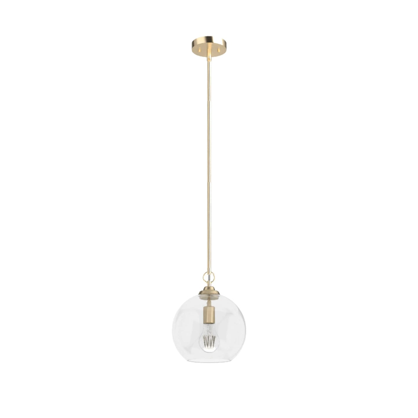 Hunter - High Oaks 1-light Alturas Gold, Small Pendant Light, Dimmable, Formal Style, Globe Shaped, for Bedrooms, Dining, Living Rooms - 19559