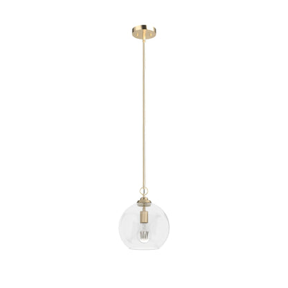 Hunter - High Oaks 1-light Alturas Gold, Small Pendant Light, Dimmable, Formal Style, Globe Shaped, for Bedrooms, Dining, Living Rooms - 19559