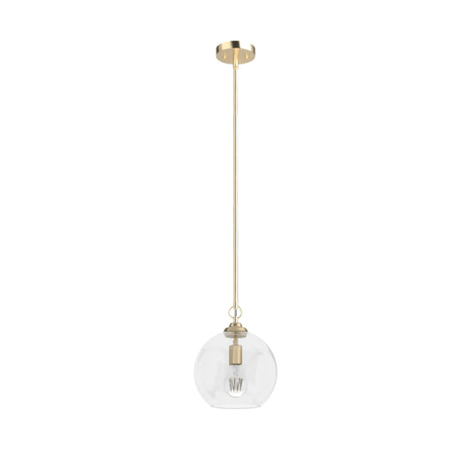 Hunter - High Oaks 1-light Alturas Gold, Small Pendant Light, Dimmable, Formal Style, Globe Shaped, for Bedrooms, Dining, Living Rooms - 19559
