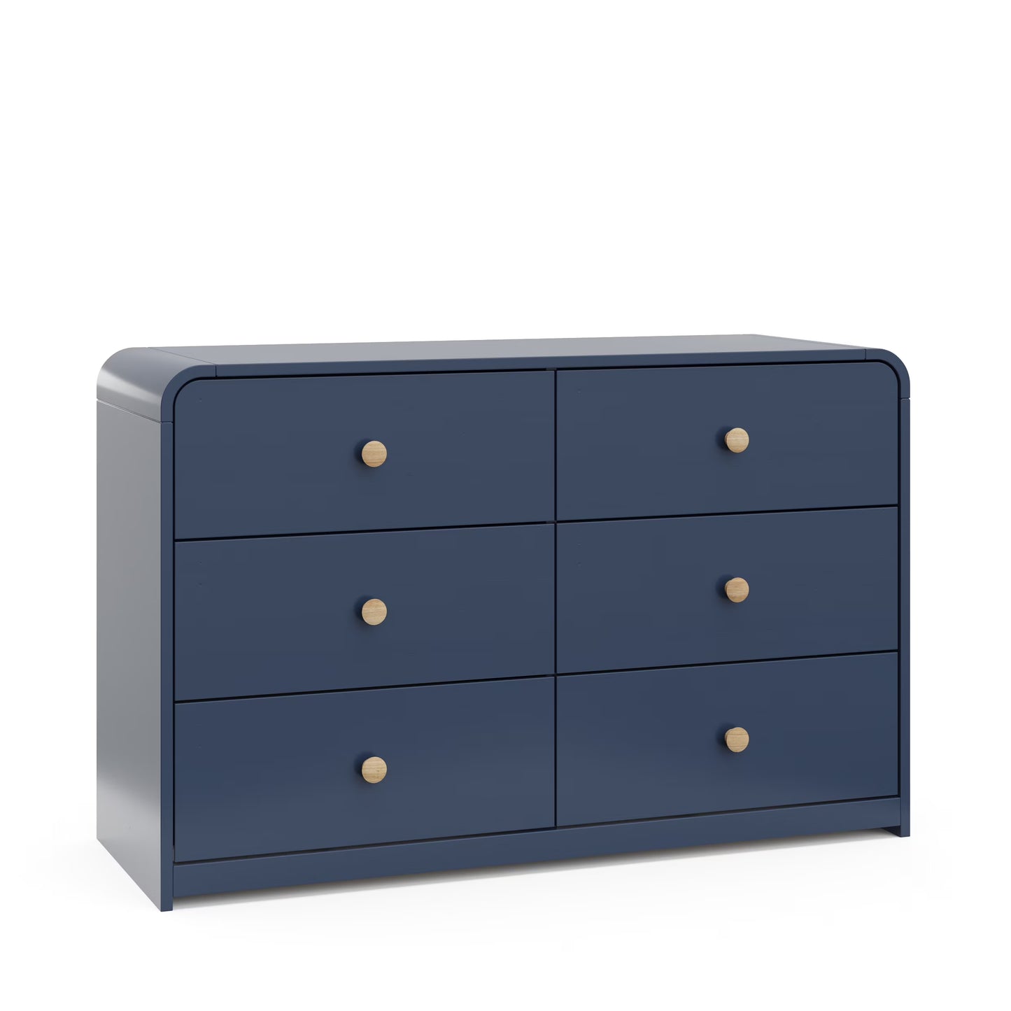 Storkcraft Santos 6 Drawer Nursery Double Dresser, White