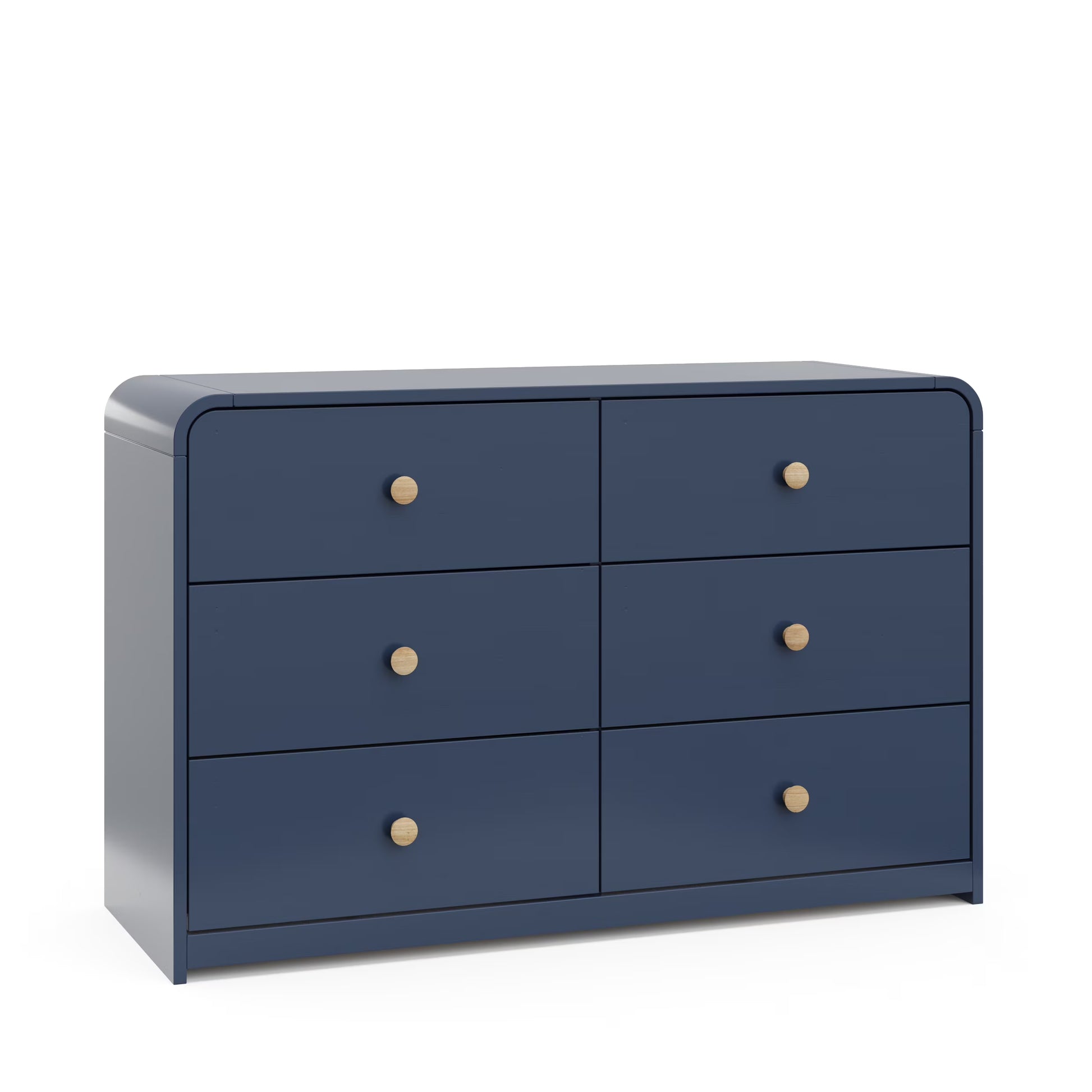 Storkcraft Santos 6 Drawer Nursery Double Dresser, White