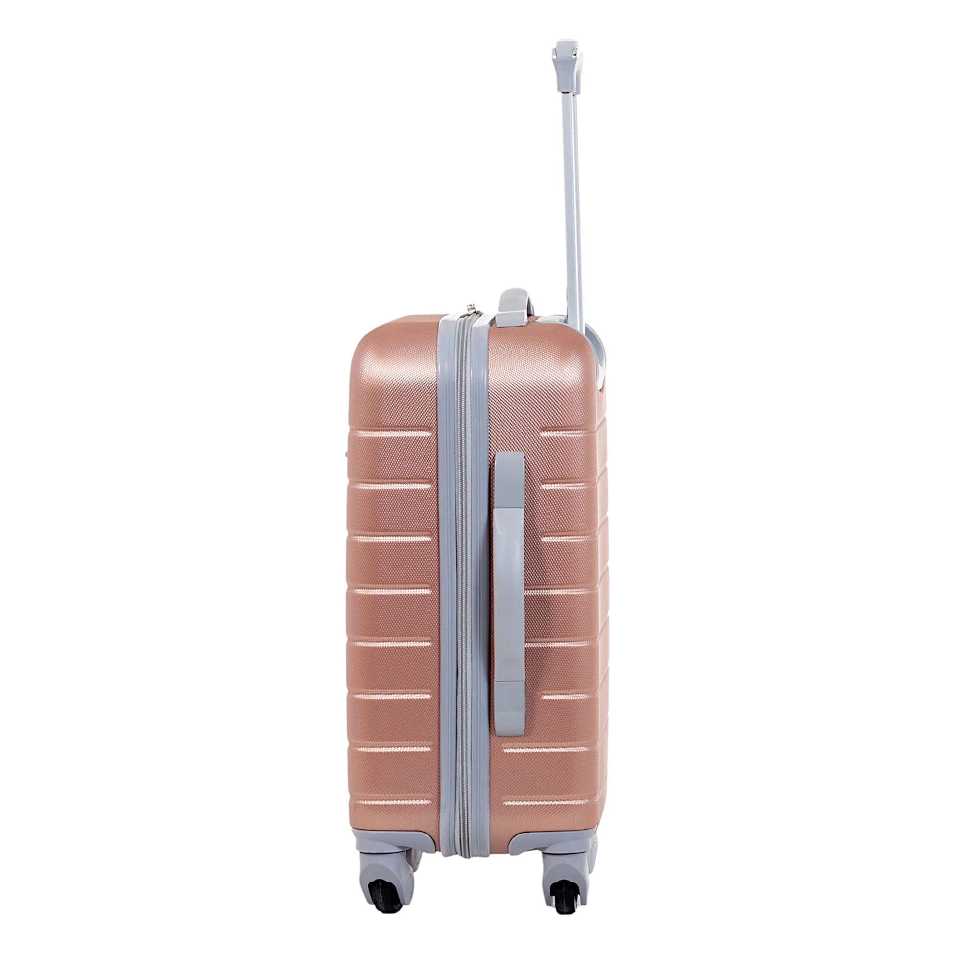 Jetstream 2pc Hardside Rolling Spinner Upright Set, Checked and Carry-on Luggage Duo, Rose Gold