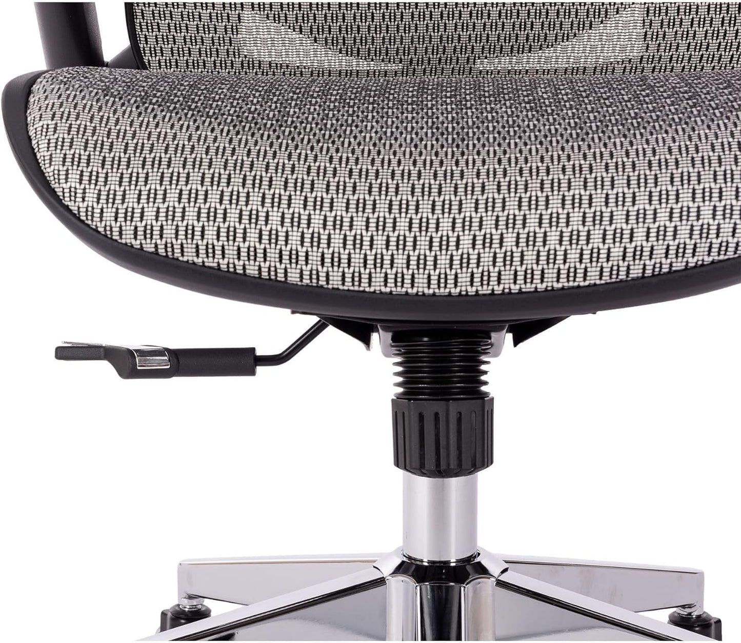 Criss Cross Chair with Wheels - Ergonomic Mesh Office Chair with Adjustable Headrest, Tilt Function, Lumbar Support, and Blade Wheels for Comfortable Home Office Desk Sitting (Black1)