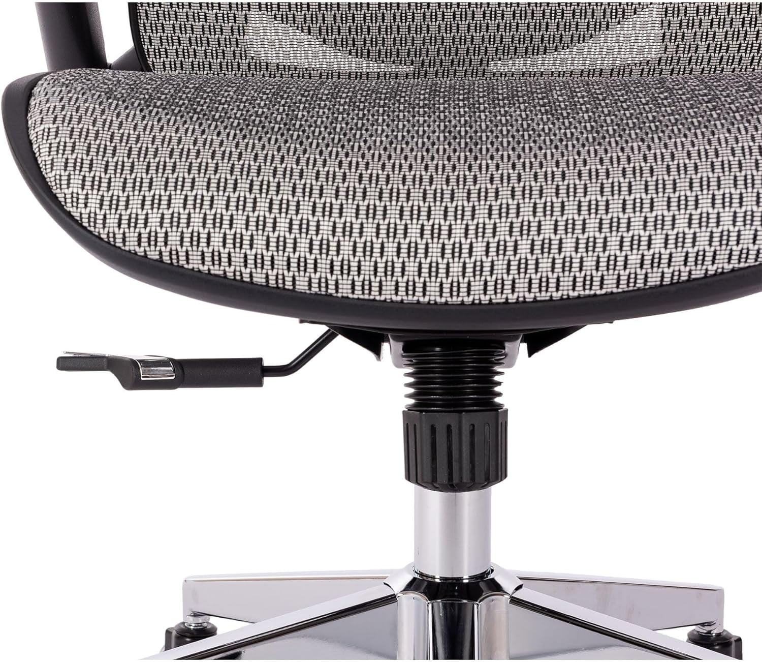 Criss Cross Chair with Wheels - Ergonomic Mesh Office Chair with Adjustable Headrest, Tilt Function, Lumbar Support, and Blade Wheels for Comfortable Home Office Desk Sitting (Black1)