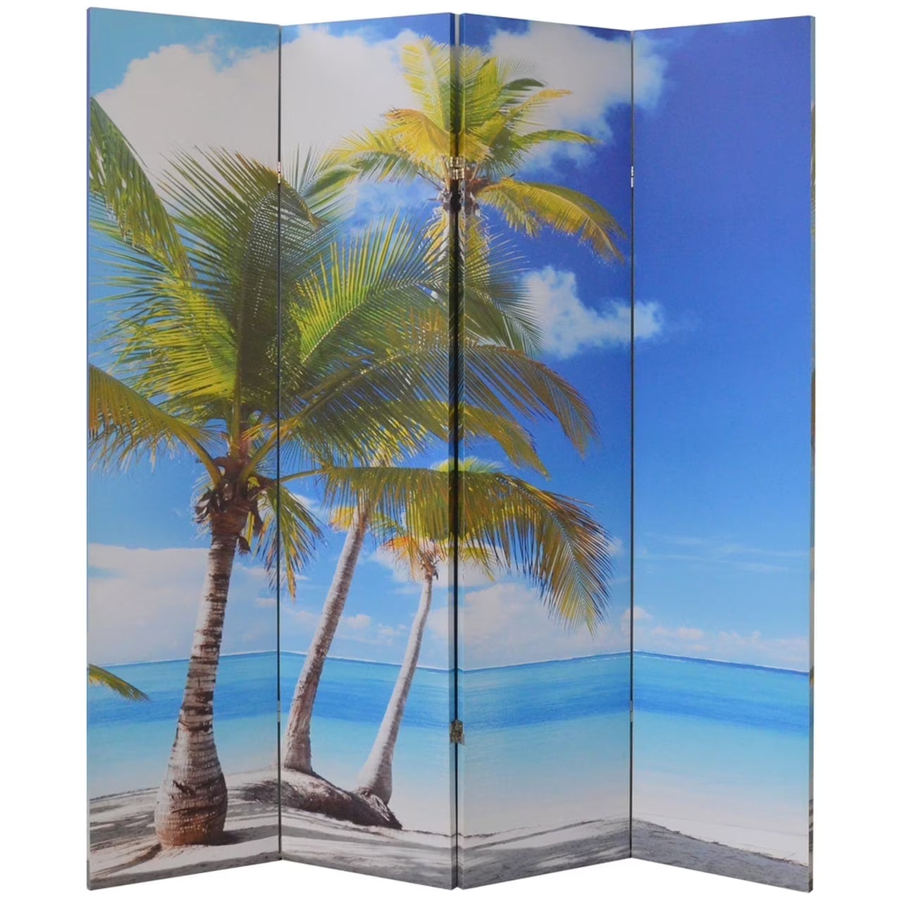 Legacy Decor 4 Panel Room Divider Privacy Screen Double Side Digital Print New York Central Park Bow Bridge