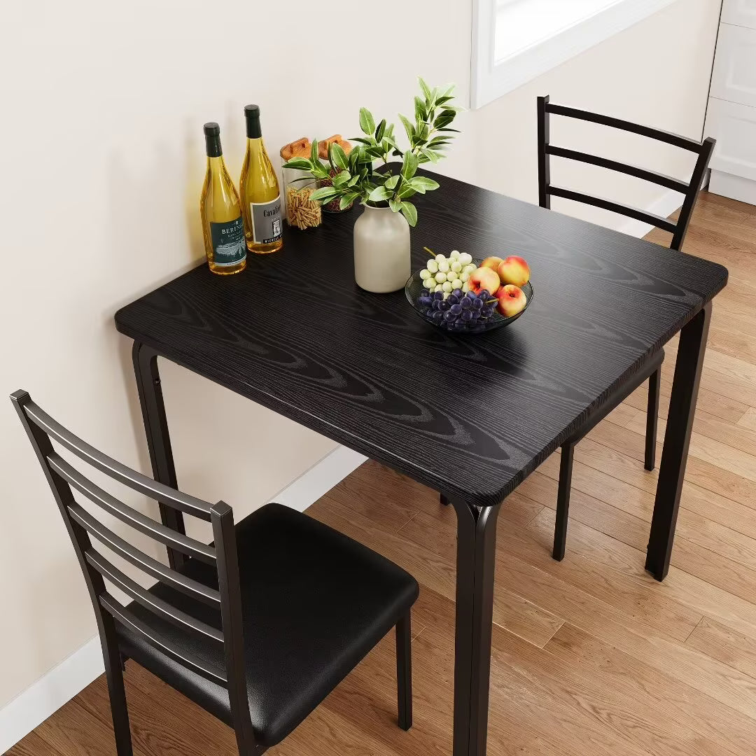 Dining Table for 2, Small Square kitchen Dining Tables Set,Space Saving Wood Accent Furniture for Apartment,Home Office, Gray