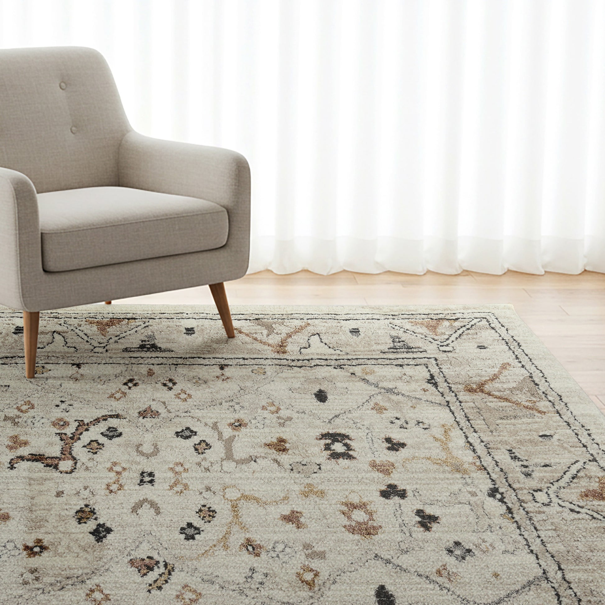 Solaris Area Rug, Ayana Ivory, 6’6” x 9’