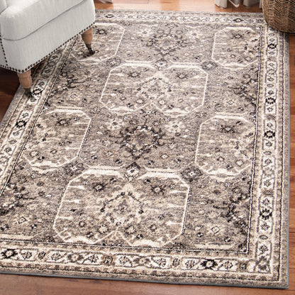 My Texas House Preston 9' X 12' Gray Floral Area Rug