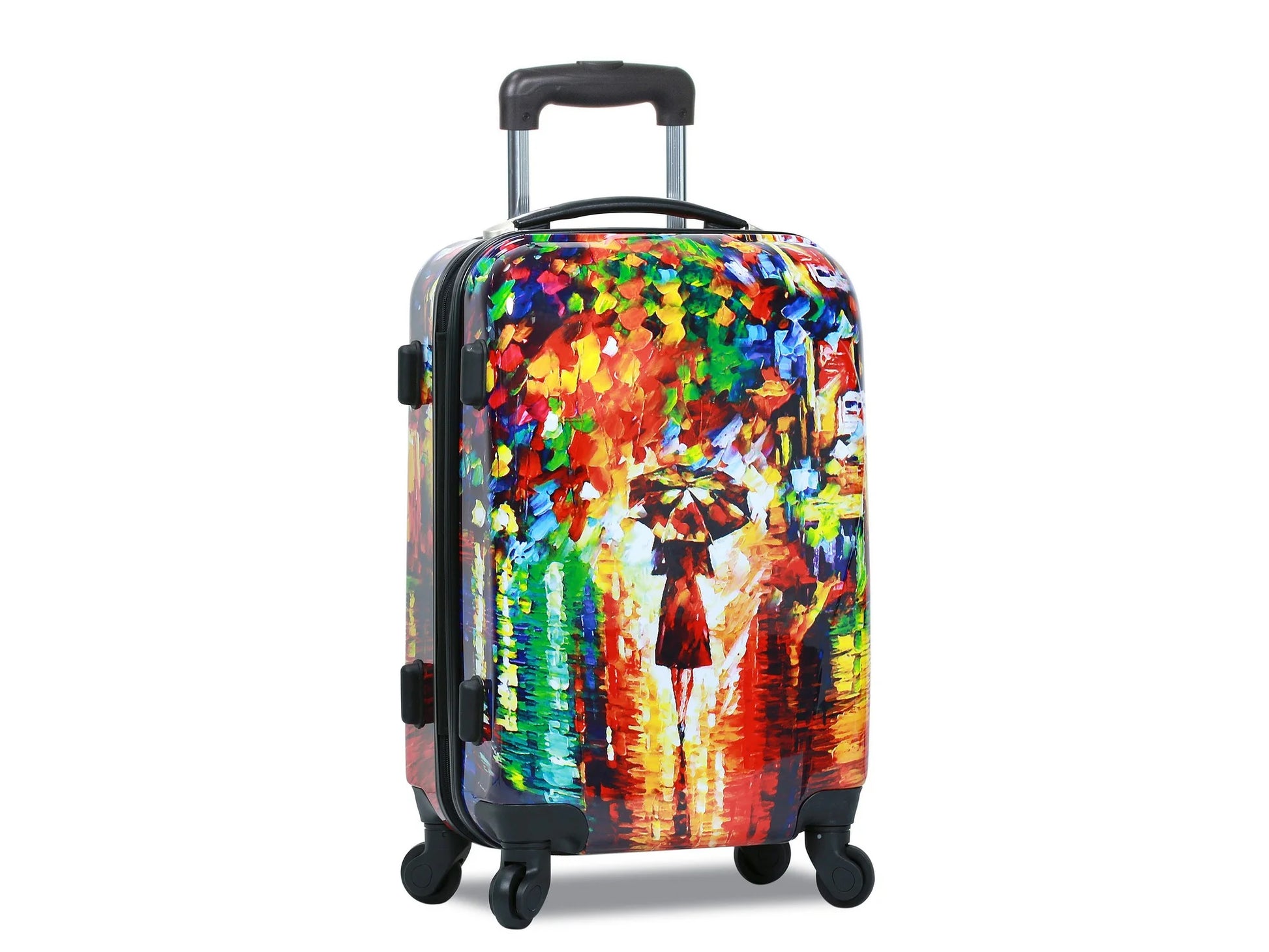 World Traveler 2-Piece Carry-On Hardside Spinner Luggage Set - Paris Nights
