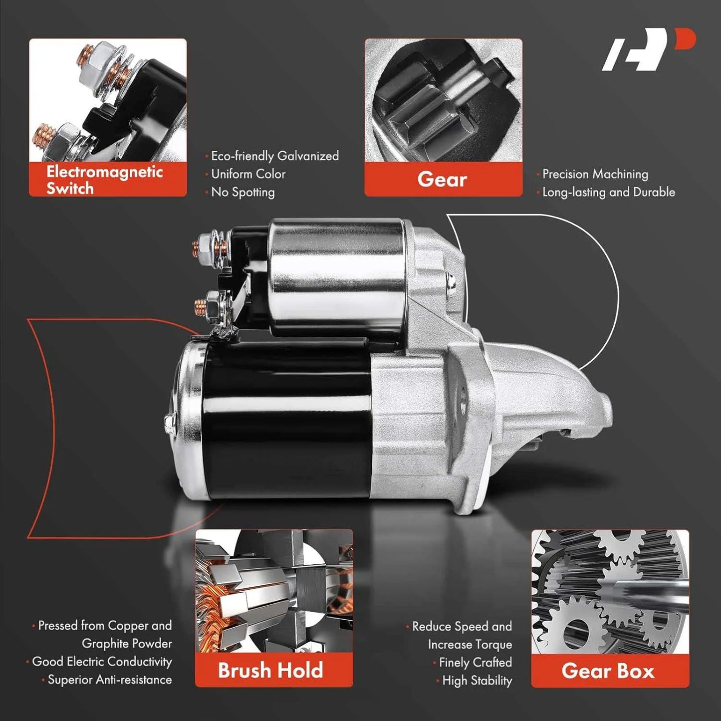 A-Premium Starter Motor Compatible with Subaru Forester 03-18 2.0L 2.5L, Impreza 04-11 2.5L, Legacy 05-07 2.5L, Outback 05-07 2.5L 3.0L, 12V 1.4KW 9 Teeth Clockwise, Replace# 23300AA570