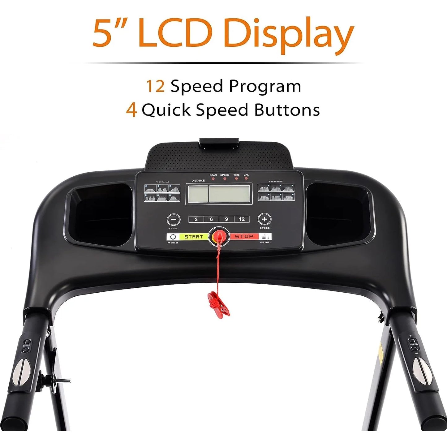 2.5HP Folding Maual incline Treadmill with MP3 Speaker Running Walking Jogging High Weight Capacity Exercise Machine 12 Automatic Programs for Home Office,Black