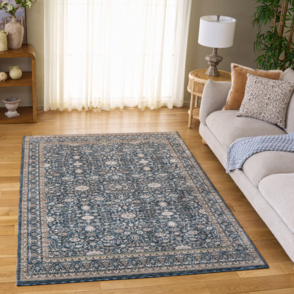 Safavieh Sutton Area Rug, Navy Beige, 5’ x 8’