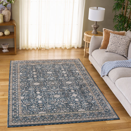Safavieh Sutton Area Rug, Navy Beige, 5’ x 8’