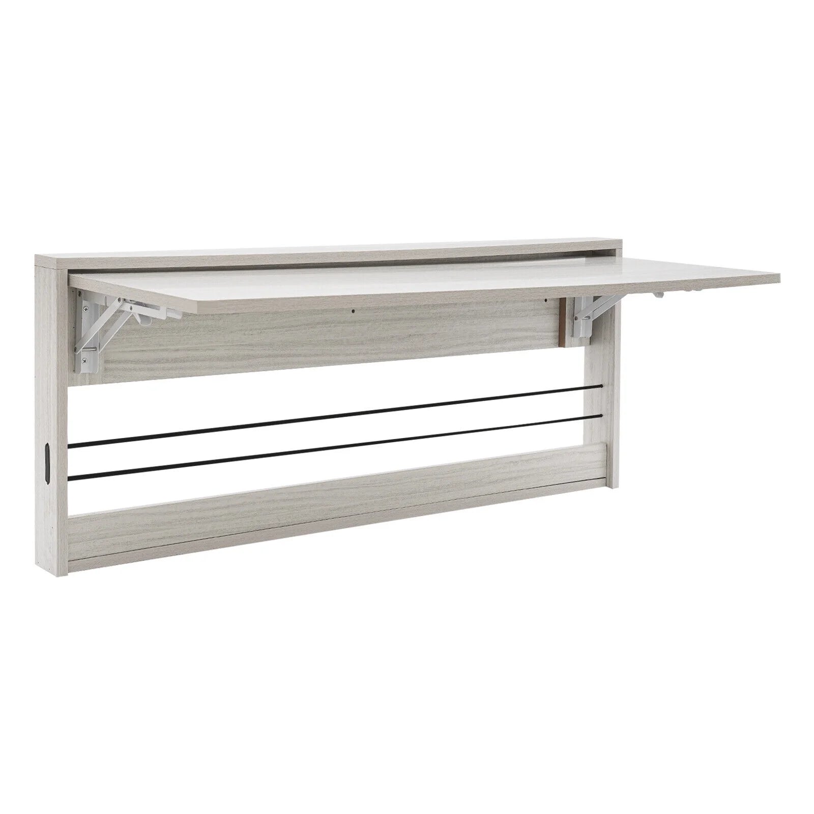 Wall-Mounted Folding Tables, Rectangular Wall-Mounted Folding Tables, Floating Tables for Study, Home Office Workstations, Bedroom, Kitchen Dining Function Hanging Tables