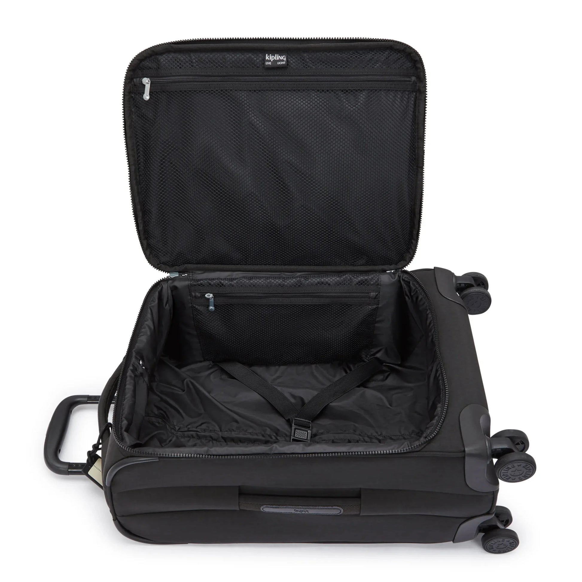 Kipling New Youri Spin Small 4 Wheeled Rolling Luggage Black Noir