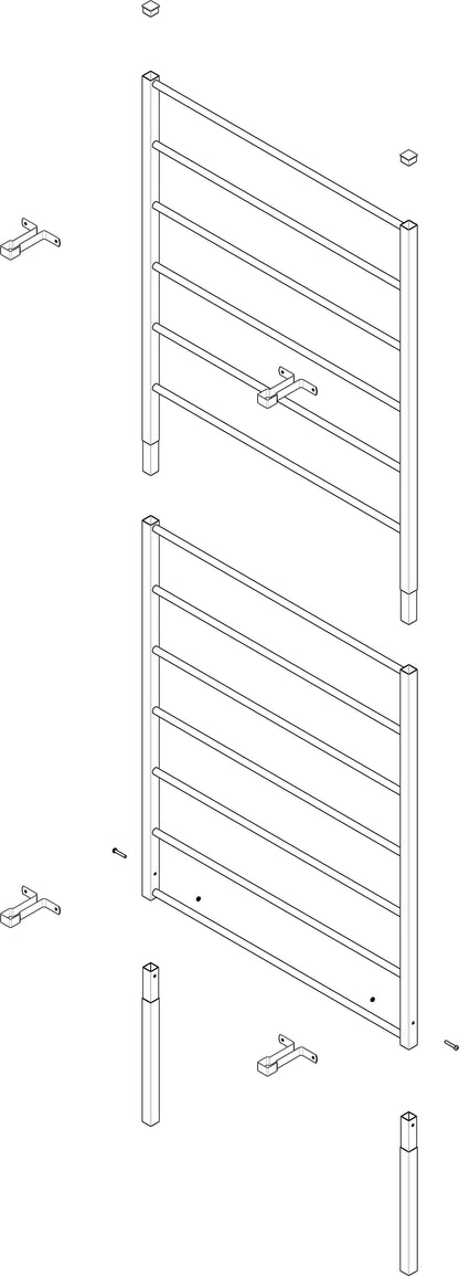 Panacea 84" Steel Ladder Trellis for Climbing Plants Outdoor, 84 Inch Garden Trellis