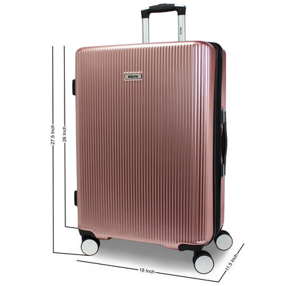 World Traveler Dejuno Monarch 26-Inch Polycarbonate Spinner Luggage - Rose Gold