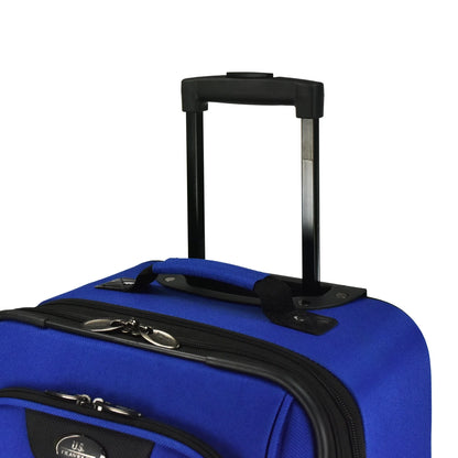 U.S. Traveler Charleville Fabric Expandable Spinner Luggage, Mazarine Blue, 29" Checked Large