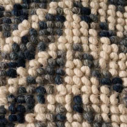 Noble House Cube Chevron Tufted Wool Pouf