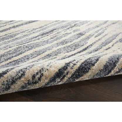 Nourison Moroccan Celebration Abstract Modern Area Rug 2'2" x 7'6" Runner Abstract 8' Runner Blue