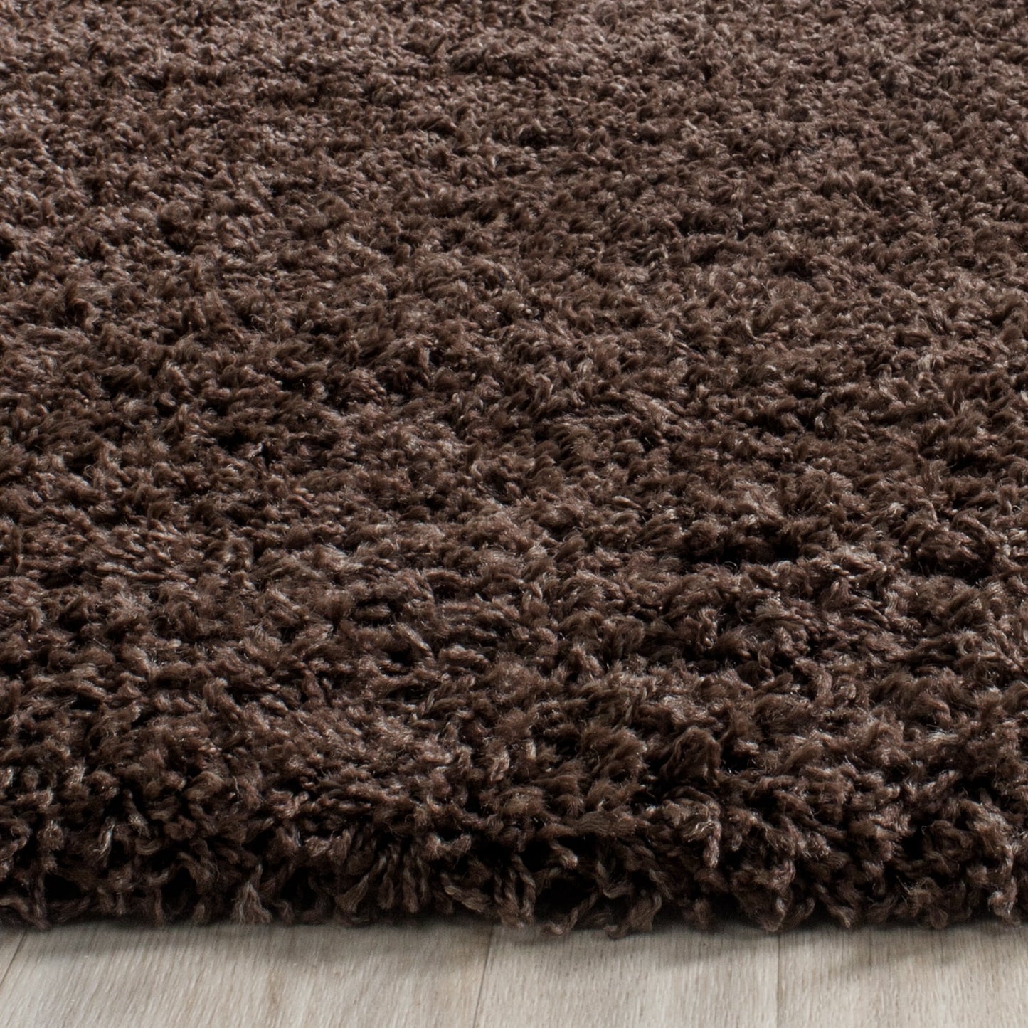 SAFAVIEH Laguna Neven Plush Solid Shag Area Rug, Brown, 8'6" x 12'