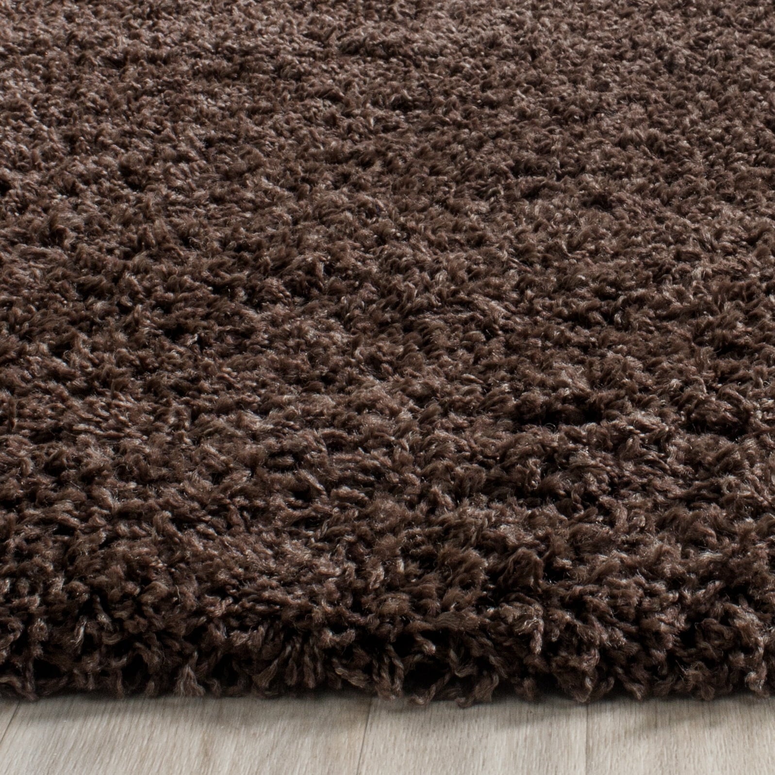 SAFAVIEH Laguna Neven Plush Solid Shag Area Rug, Brown, 8'6" x 12'