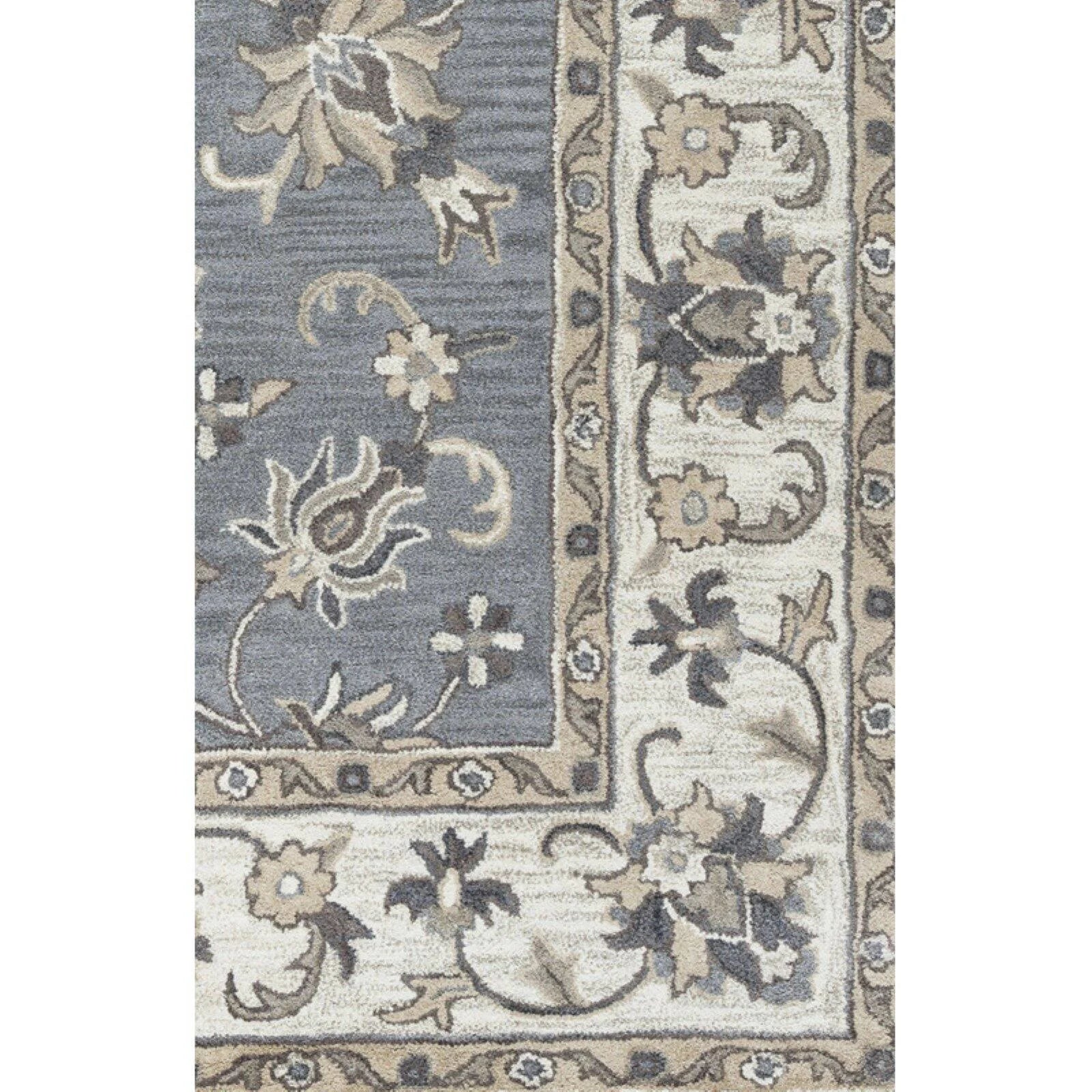 Rizzy Rugs Valintino Area Rug VN9658 Gray Petals Vines 5' x 8' Rectangle