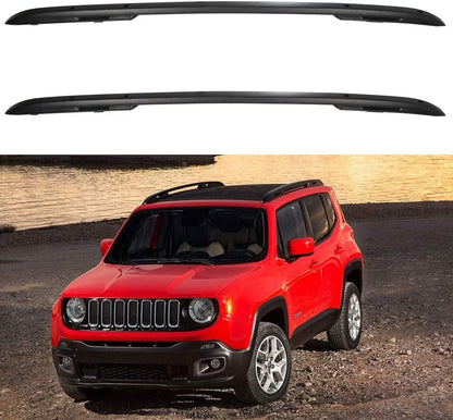 ECCPP Roof Rack Side Rails Luggage Cargo Carrier Roof Side Rails Fit for Jeep Renegade 2015-2022,Travel Essentials Black Aluminum Roof Rack Cross Bars Cross Rails