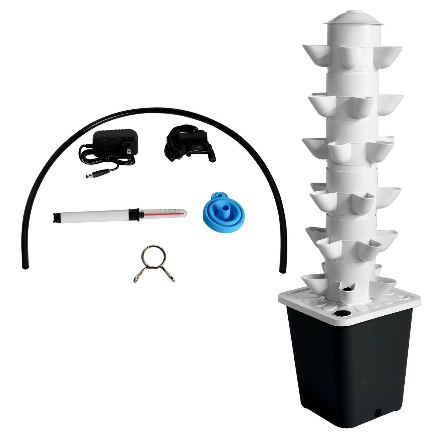 Mustrod Hydroponic Growing System 30-Plants Indoor Vertical Tower Garden Planter with Pump Water Tank